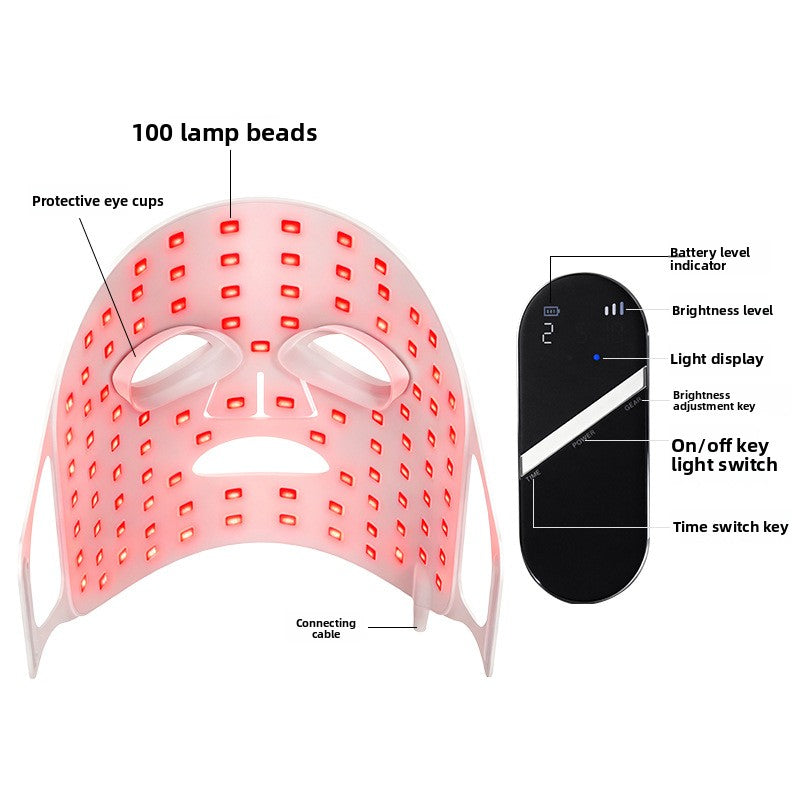 Wireless Red & Blue LED Beauty Facial Mask